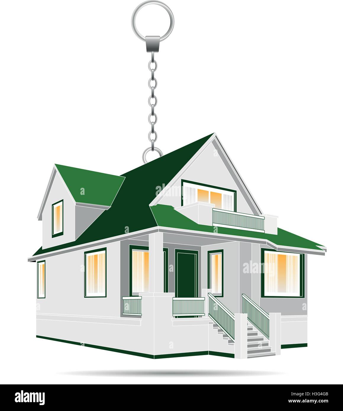Vector illustration of house as a keychain Stock Vector Image & Art Alamy