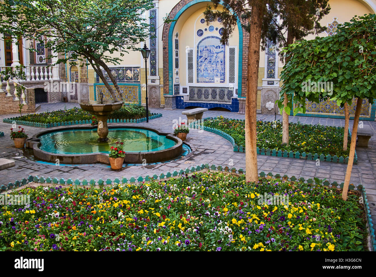 Iran, Tehran,  Moghadam museum, garden Stock Photo