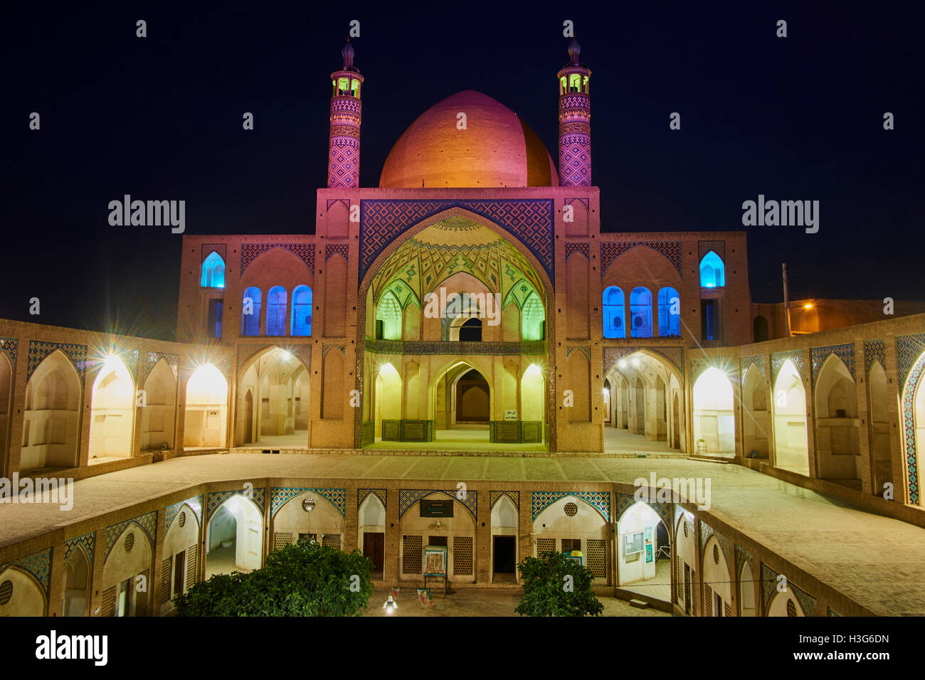 Iran, Isfahan province, Kashan city, Friday mosque Stock Photo