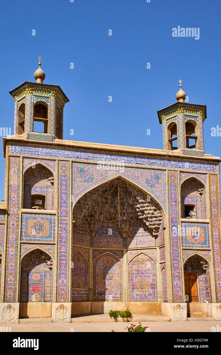 Iran, Fars Province, Shiraz, Nasir al Molk mosque Stock Photo
