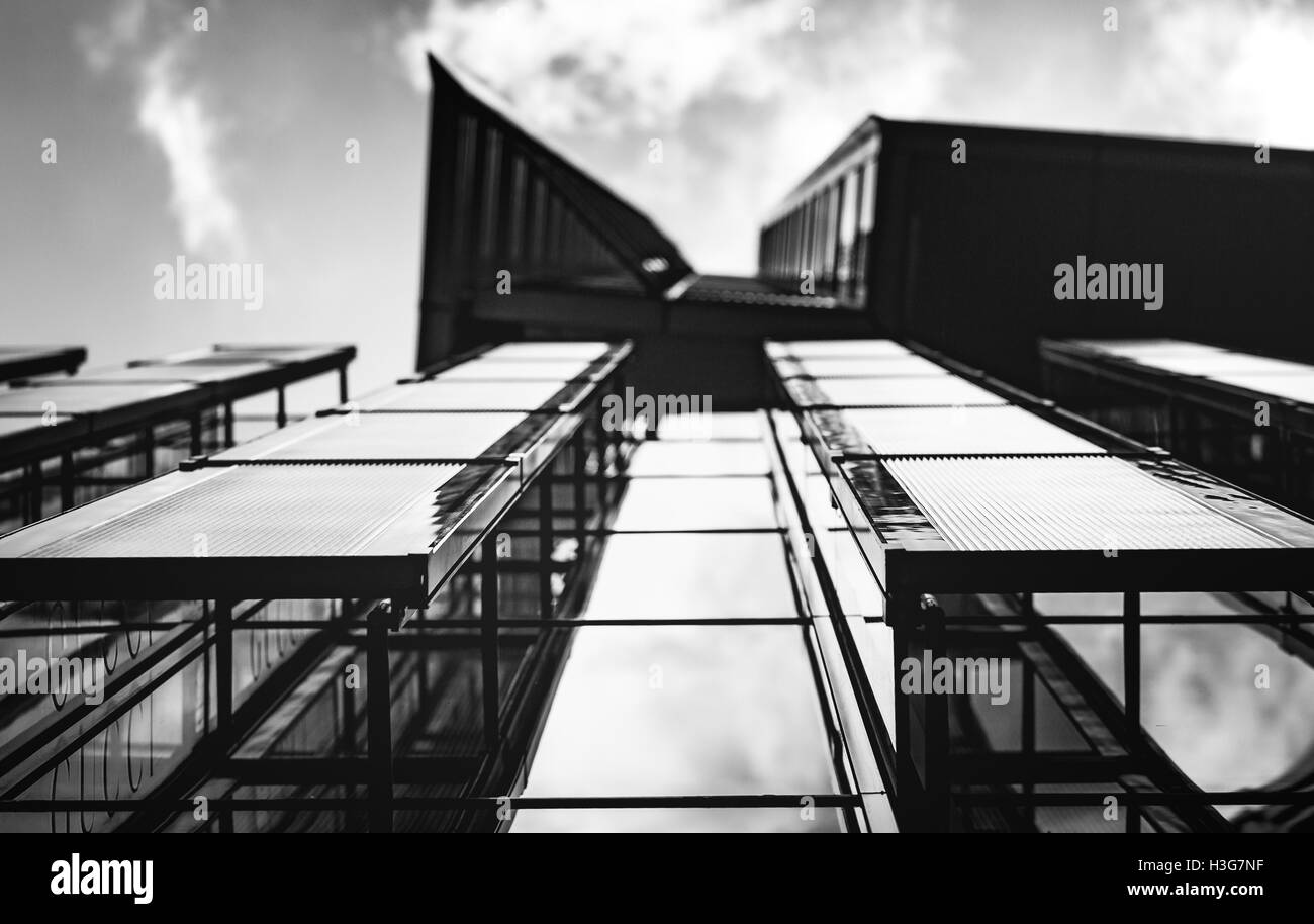 Modern architecture close up black and white 2016 Stock Photo - Alamy