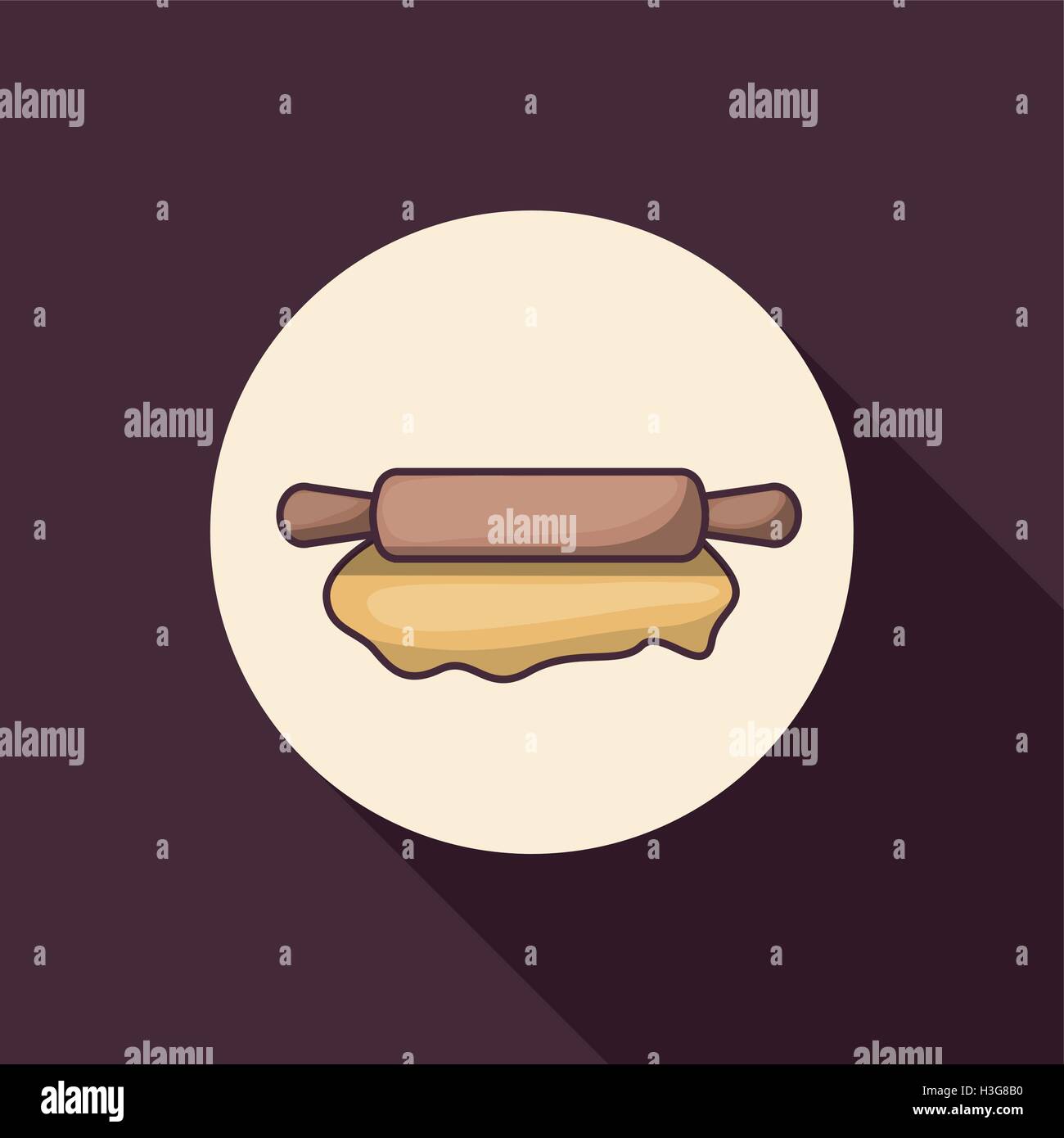 Rolling pin of bakery instrument design Stock Vector Image & Art - Alamy