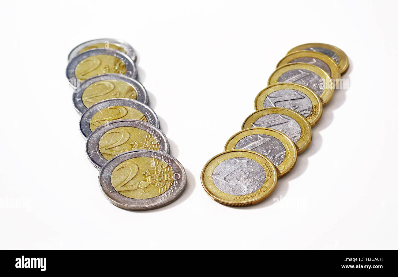 euros icon - save money - economy concept Stock Photo