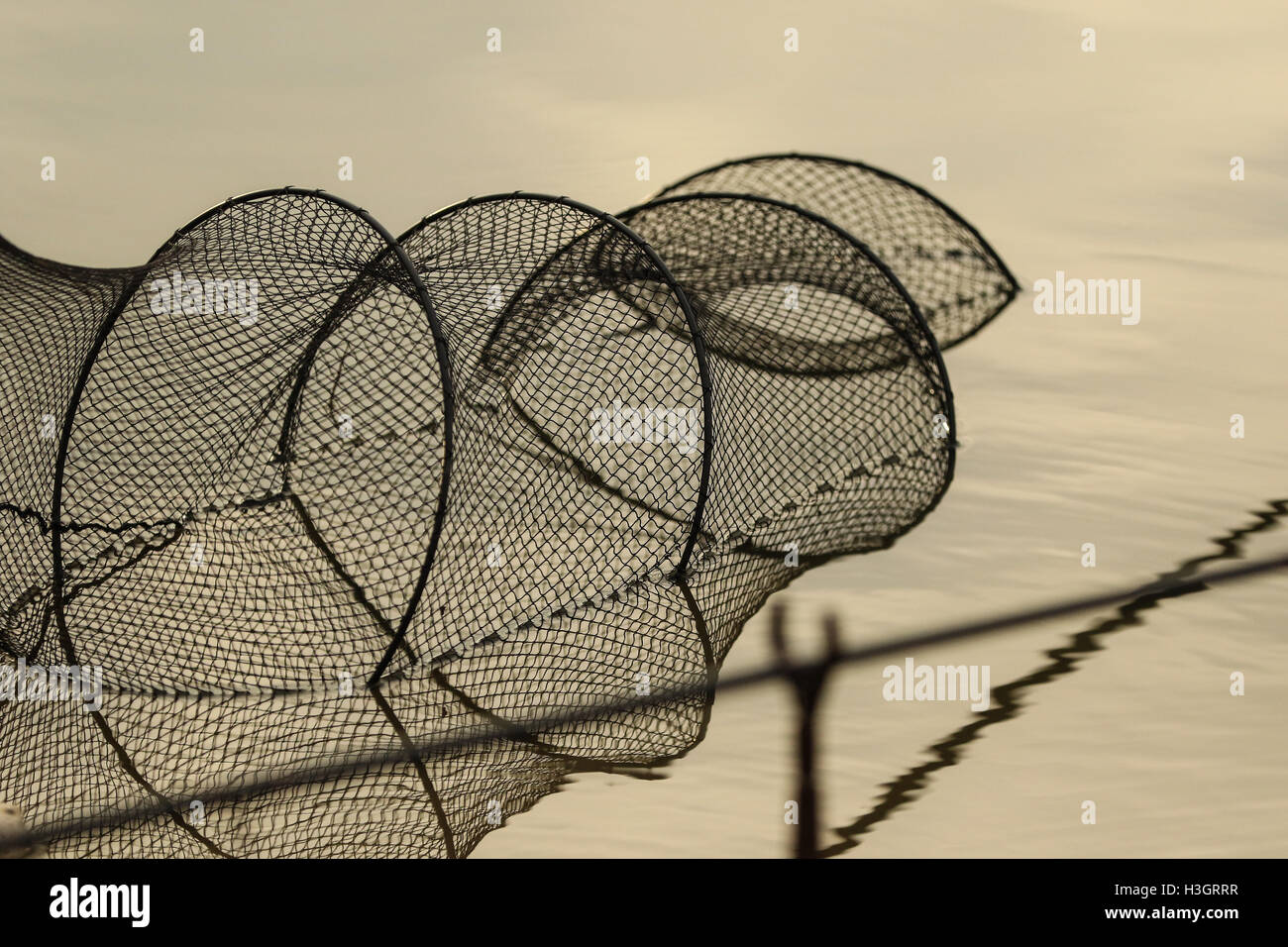 Fishnet in water hi-res stock photography and images - Alamy