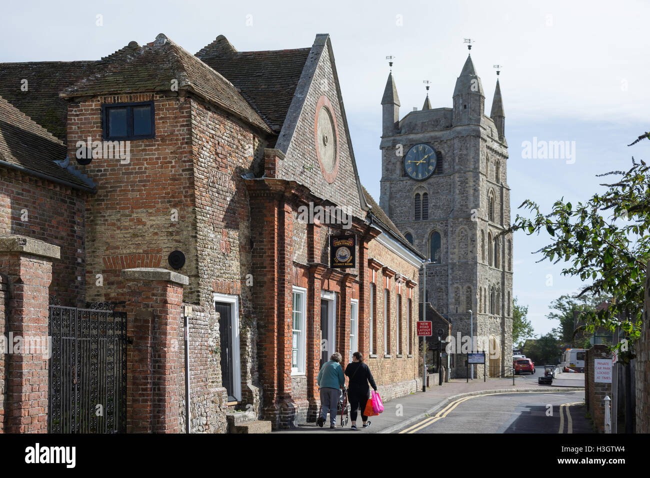 St Nicholas Church from Church Close, New Romney, Kent, England, United