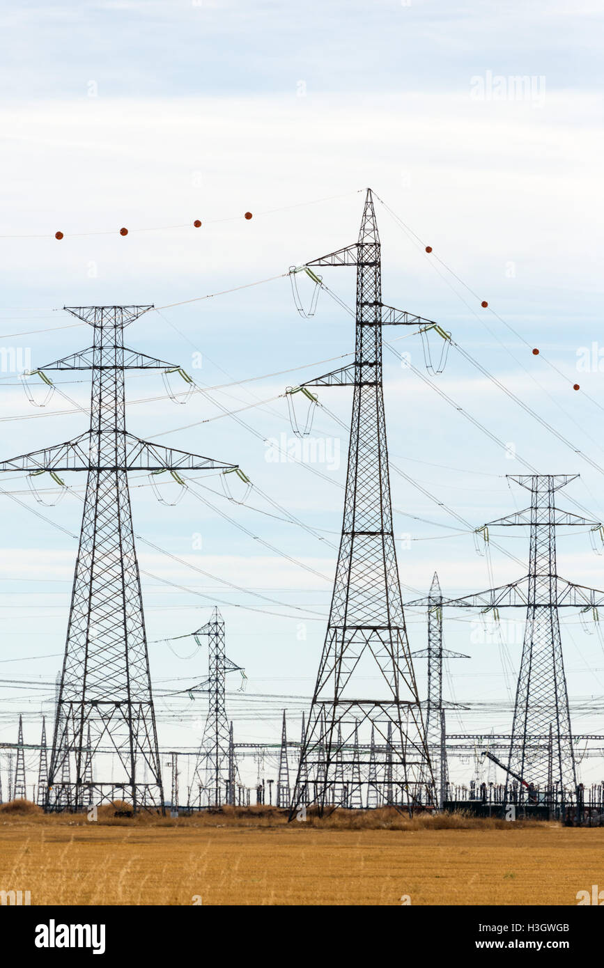 High tension towers hires stock photography and images Alamy