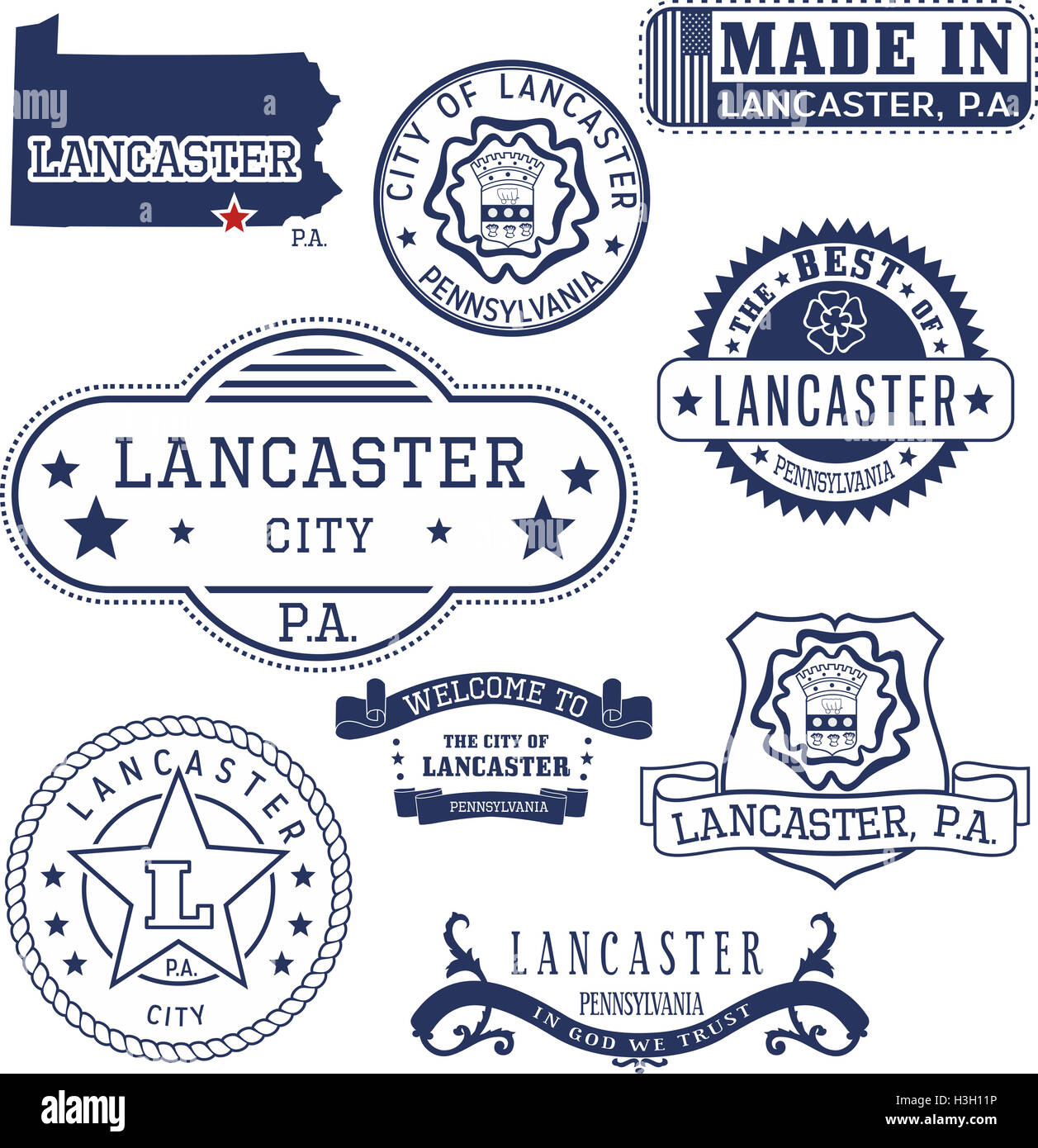 Lancaster pennsylvania map hires stock photography and images Alamy