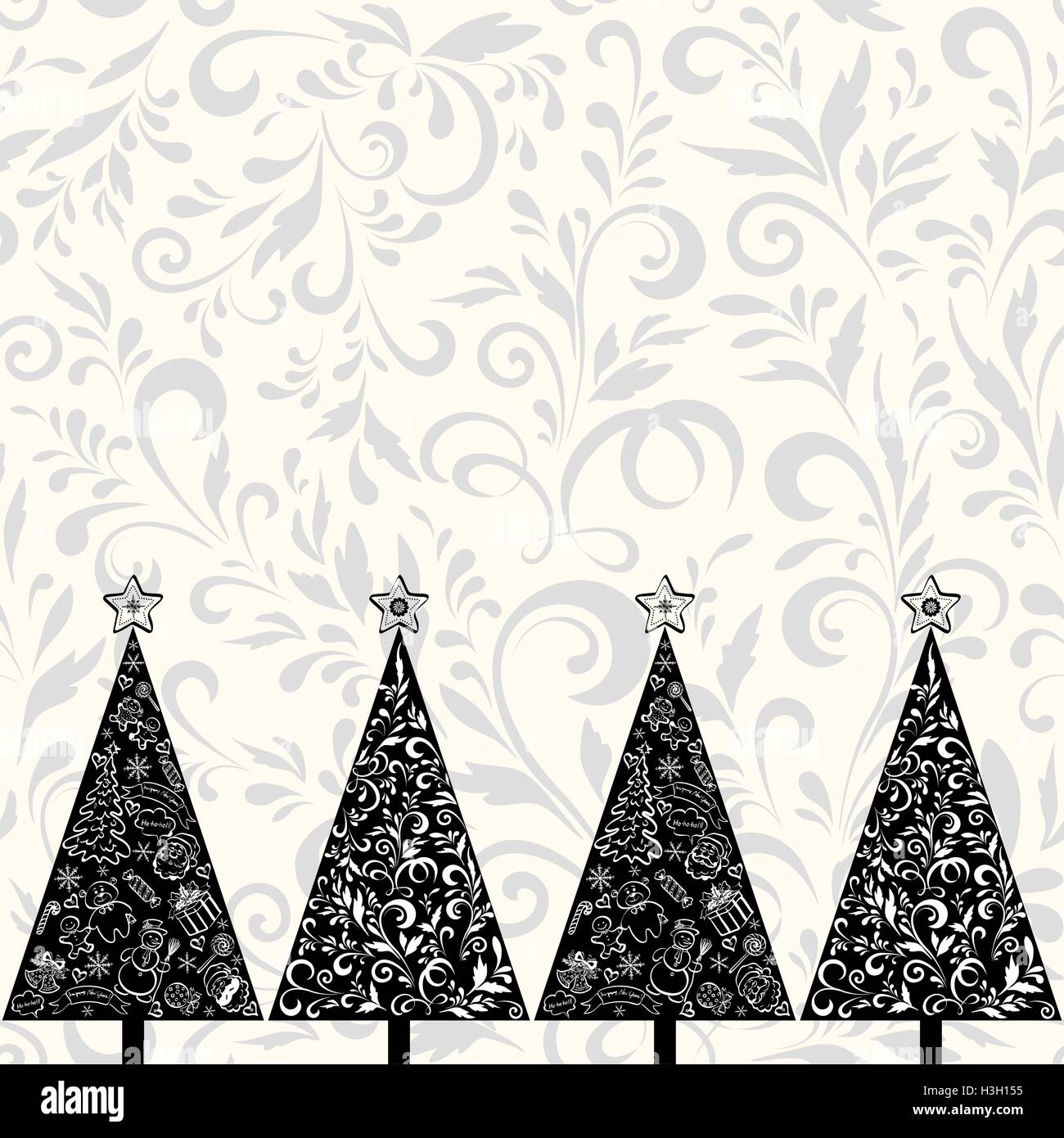 Seamless pattern with Christmas trees Stock Vector Image & Art - Alamy