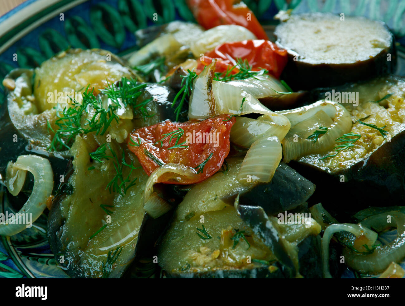Pehli Tarifi  - braised eggplant Anatolian cuisine Stock Photo