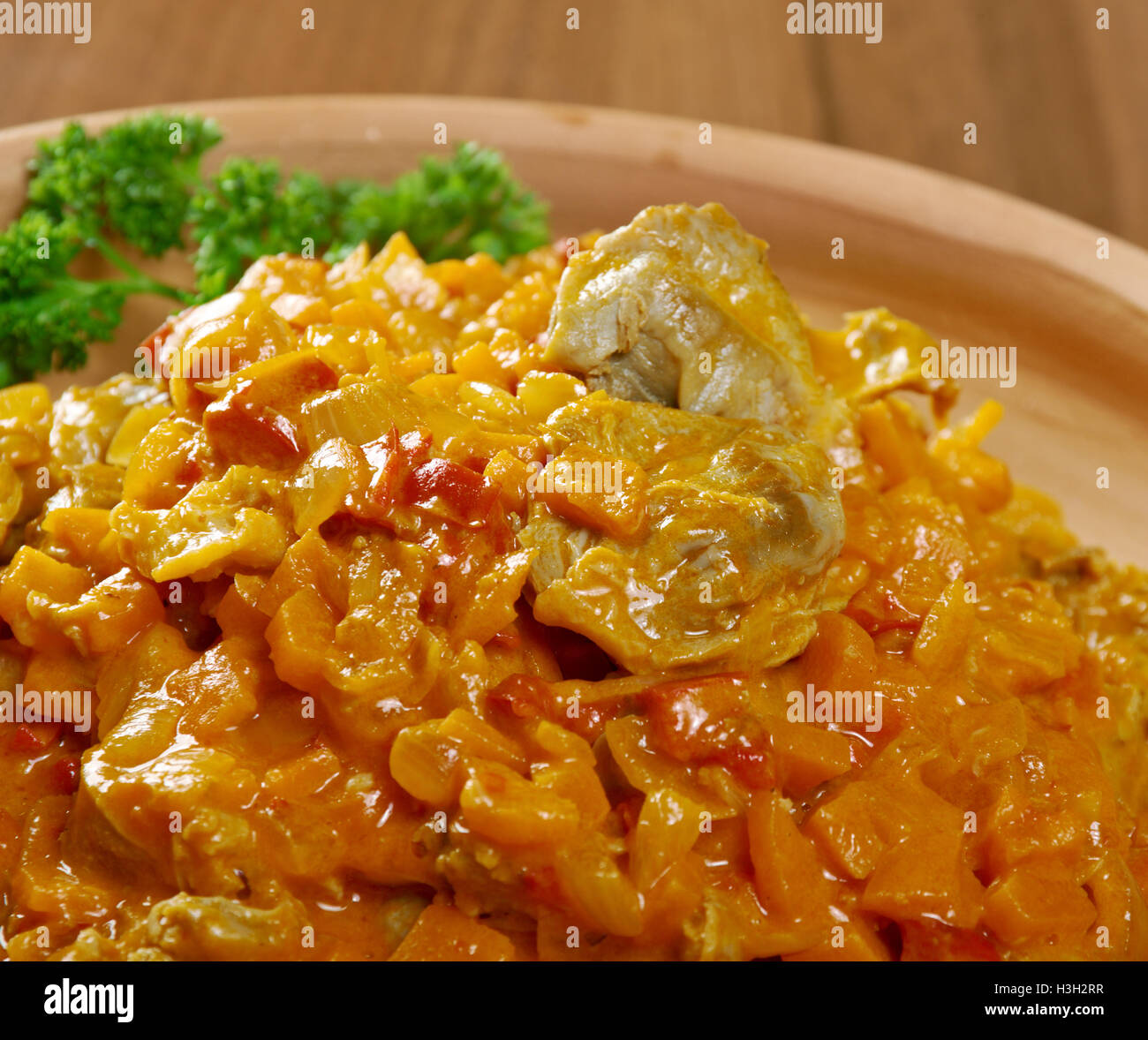 Vegetable stew with chicken giblets Stock Photo Alamy