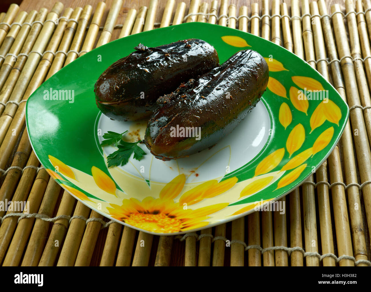 Bharvan Baingan Stuffed Roasted Eggplant.Indian food Stock Photo Alamy