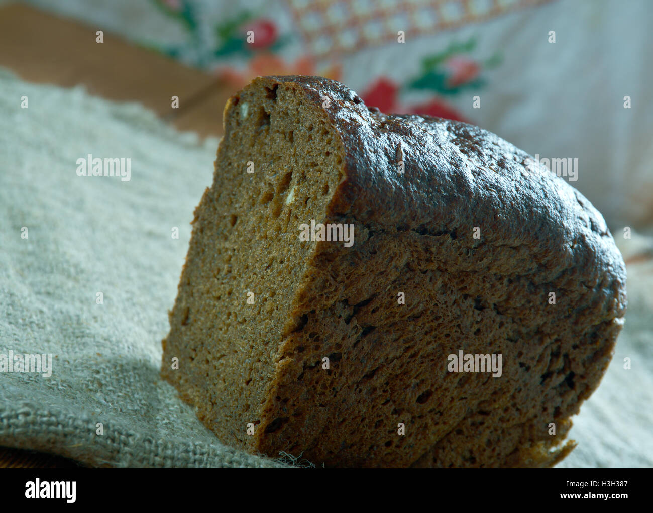 musta Leipa Finnish rye bread Stock Photo Alamy
