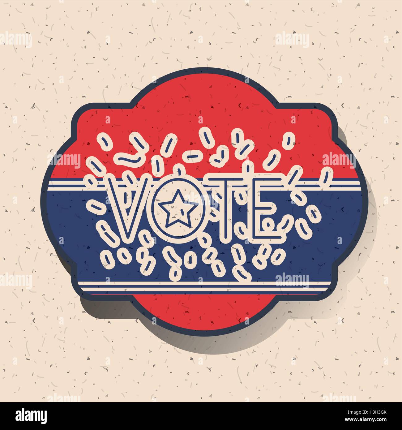 Donkey and elephant of vote inside frame design Stock Vector Image ...