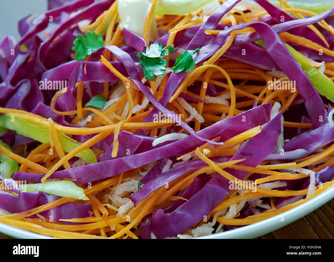 Nigerian coleslaw African vegetable dish Stock Photo Alamy