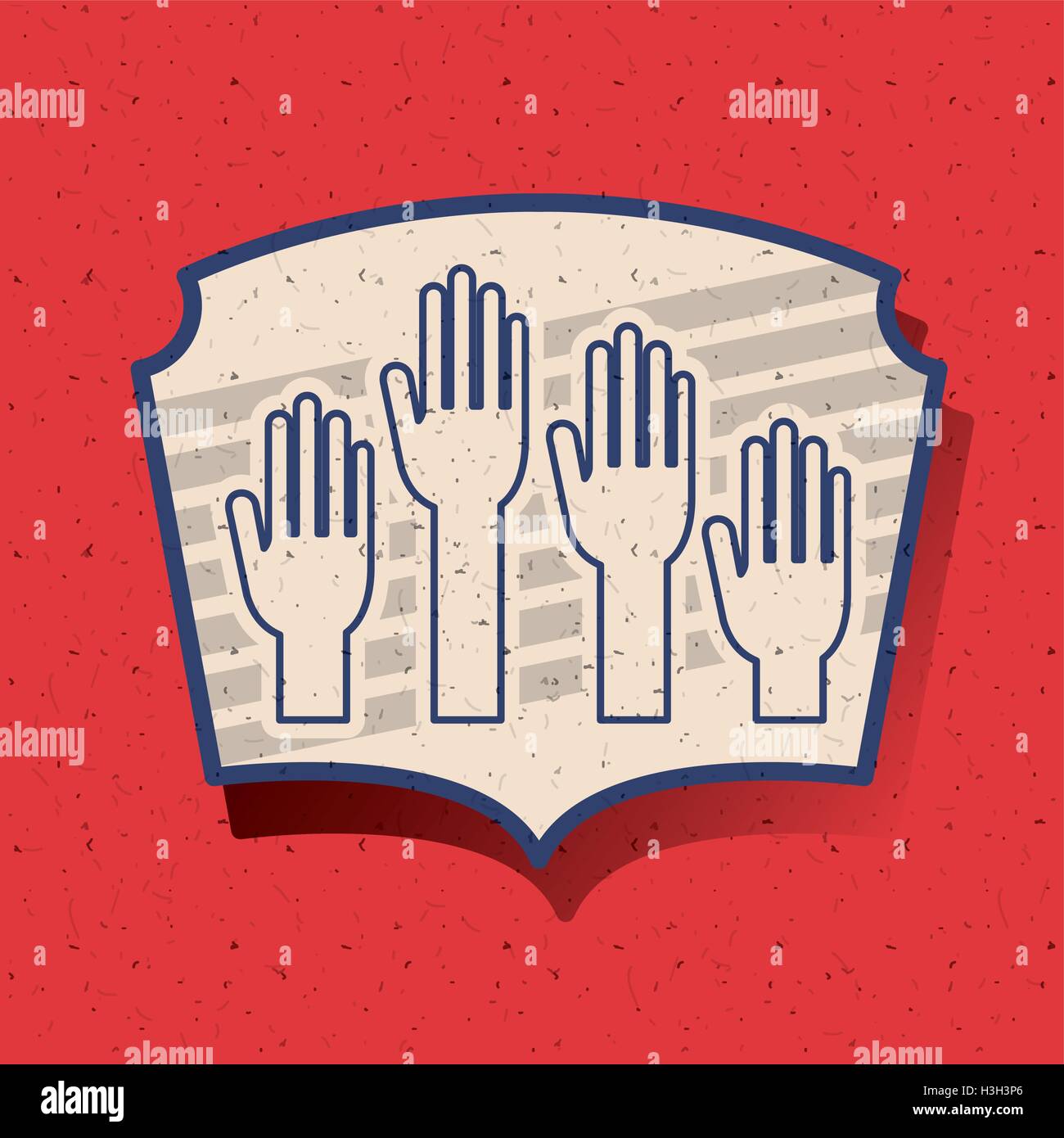 Human hand of vote inside frame design Stock Vector Image & Art - Alamy