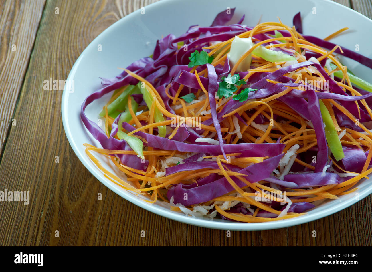 Nigerian coleslaw African vegetable dish Stock Photo Alamy
