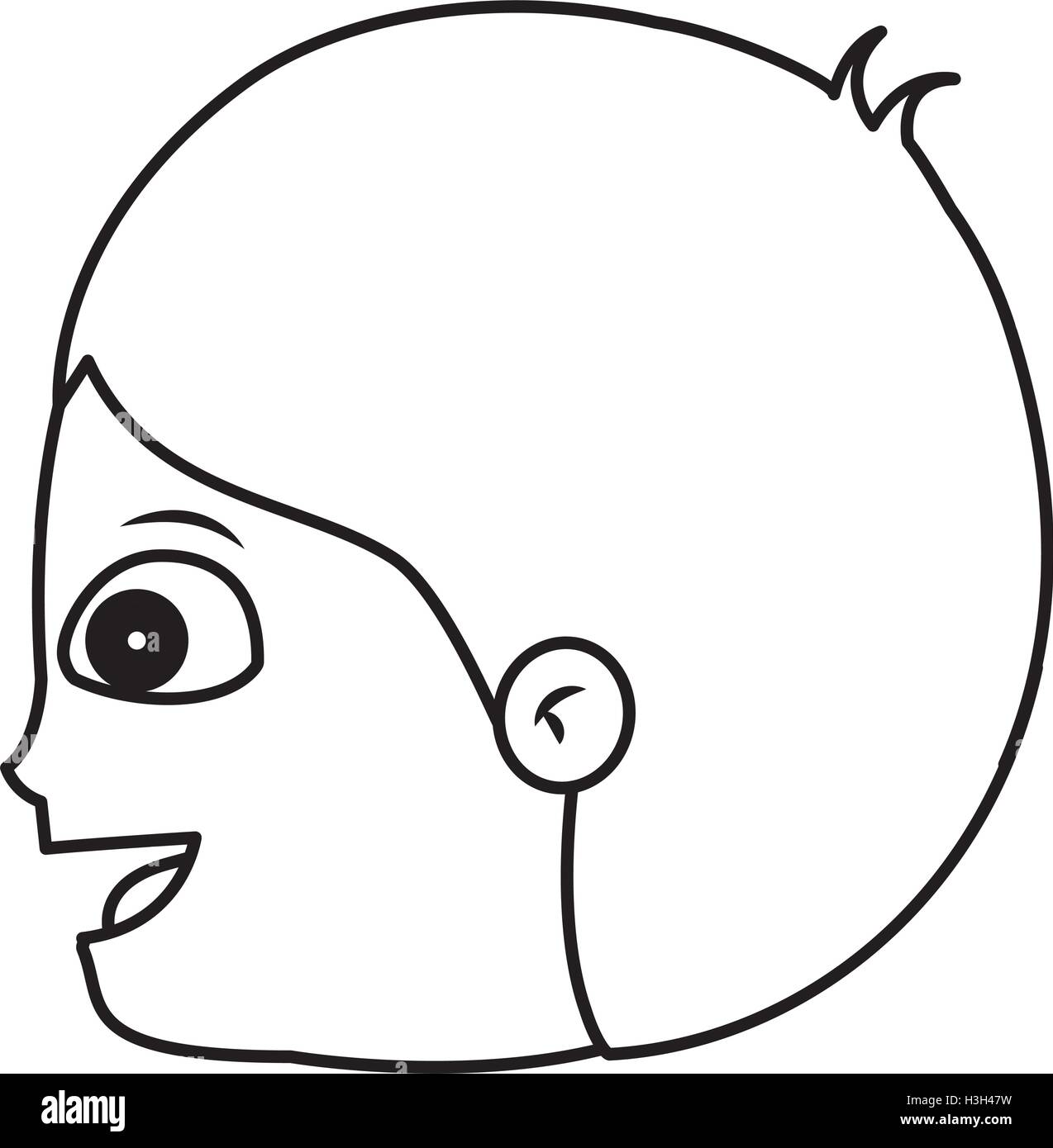 Silhouette of boy cartoon design Stock Vector Image & Art - Alamy