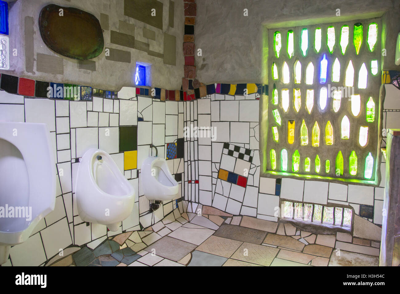 Hundertwasser Public Toilets, Kawakawa, New Zealand Stock Photo Alamy