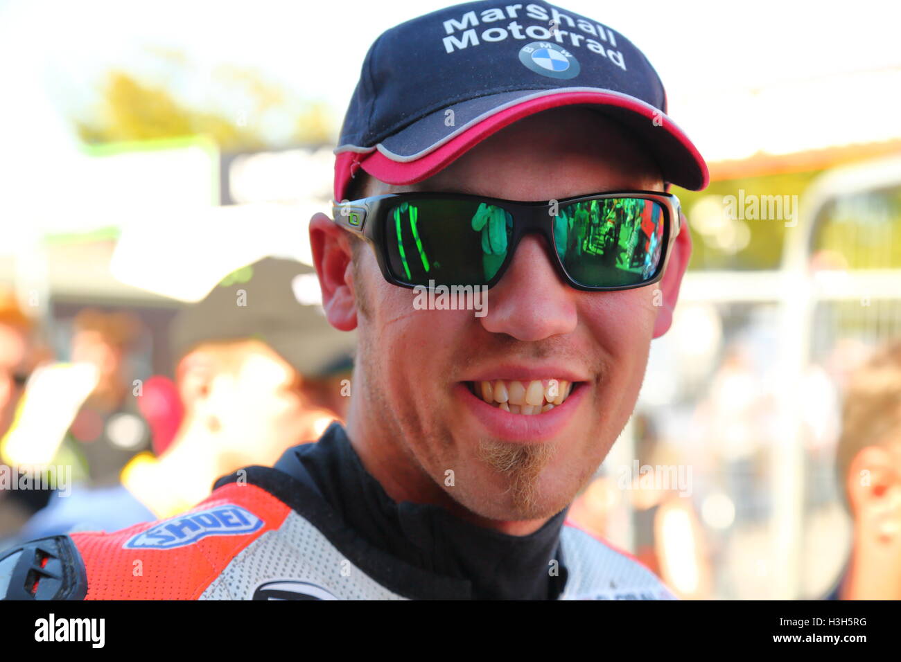 Peter Hickman at the Tourist Trophy 2015 on the Isle of Man Stock Photo