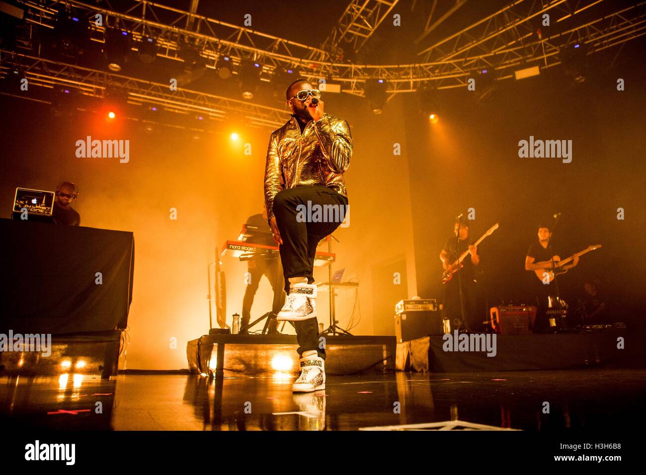 Maitre Gims performs live in Milano, Italy, on May 10 2016 Stock Photo