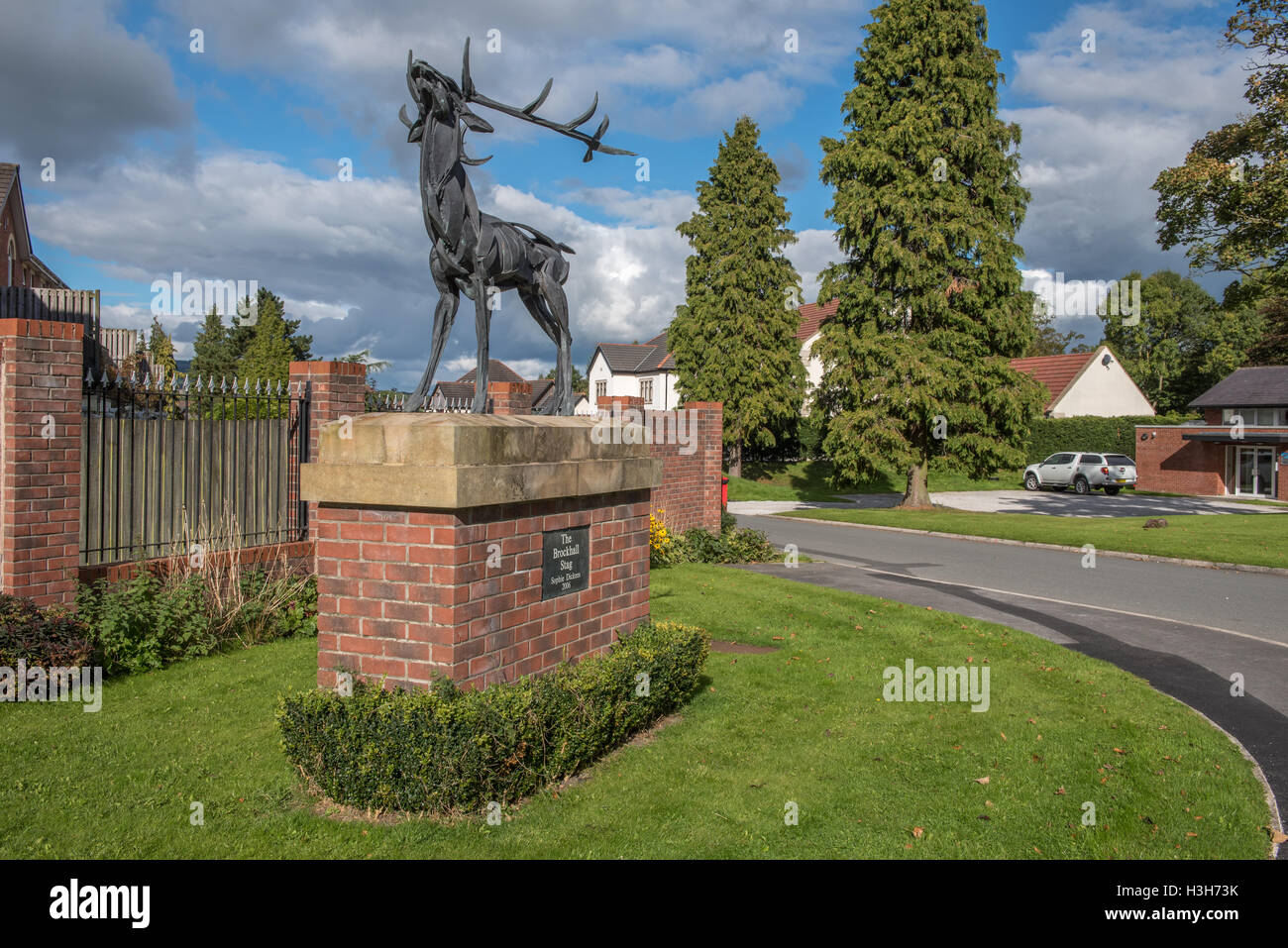 The Brockhall Stag at Brockhall Village Old Langho near Whalley in Lancashire Stock Photo