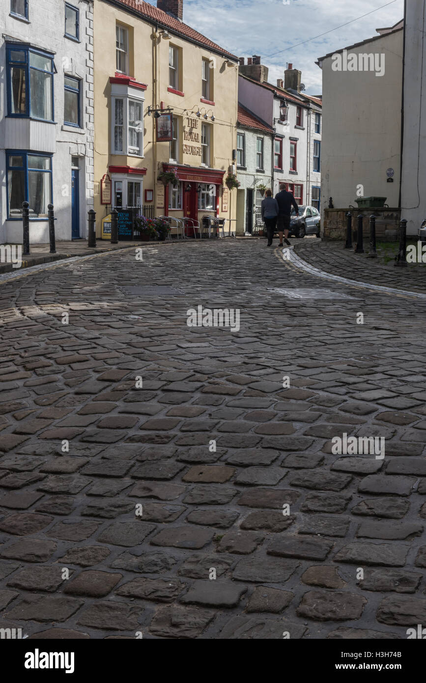 High Street Staithes on the North Yorkshire Coast Stock Photo