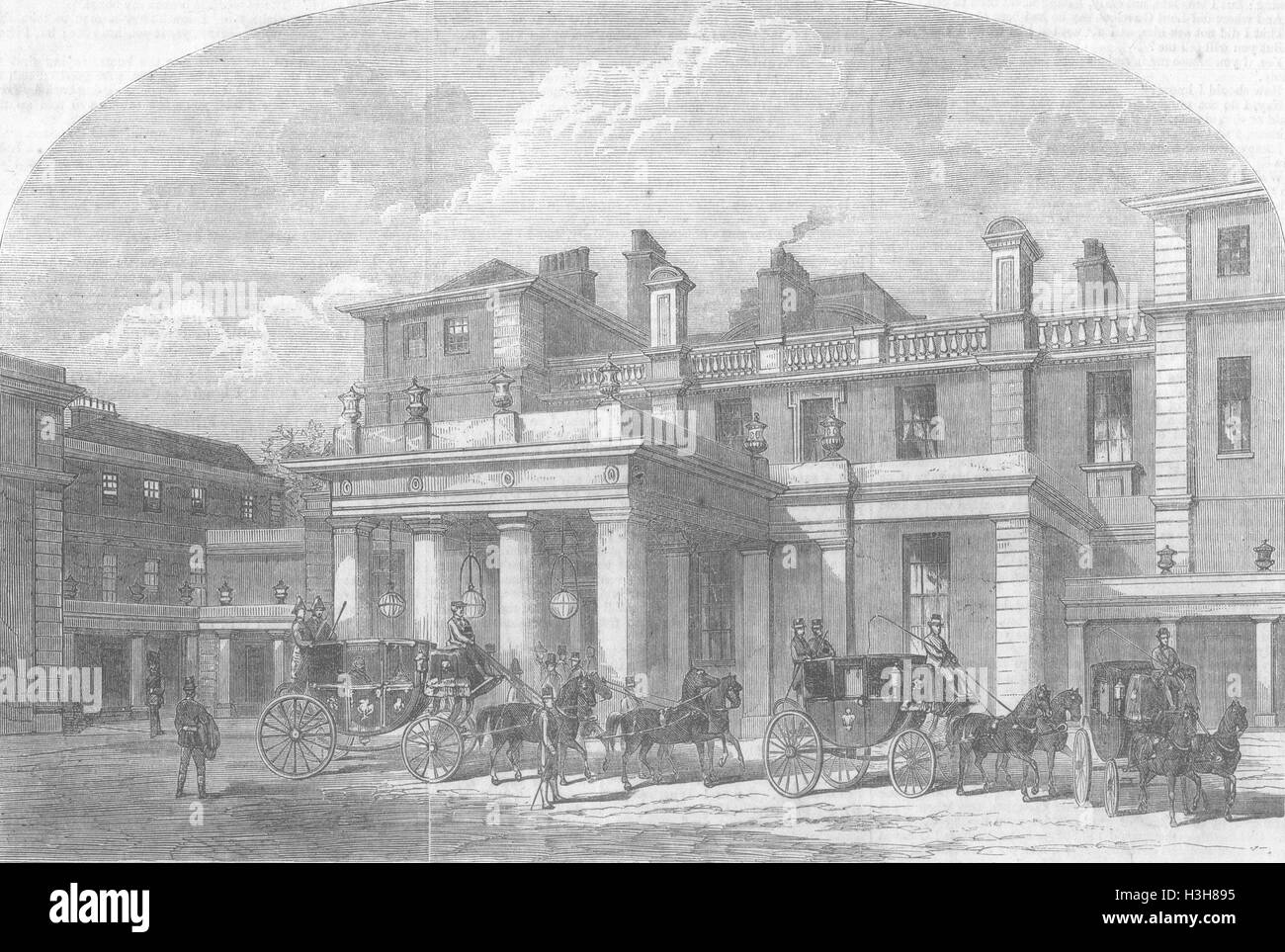 LONDON Civic deputation, Marlborough House 1863. Illustrated Times Stock Photo