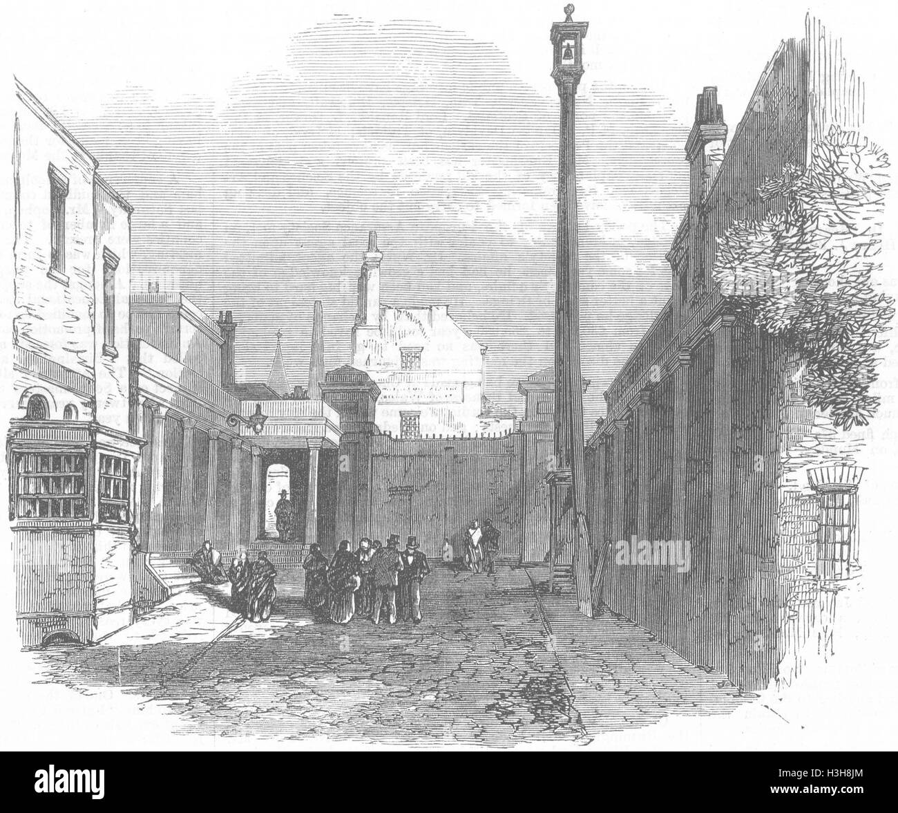 LONDON Closing of Woolwich Dockyard main entry 1869. Illustrated London News Stock Photo