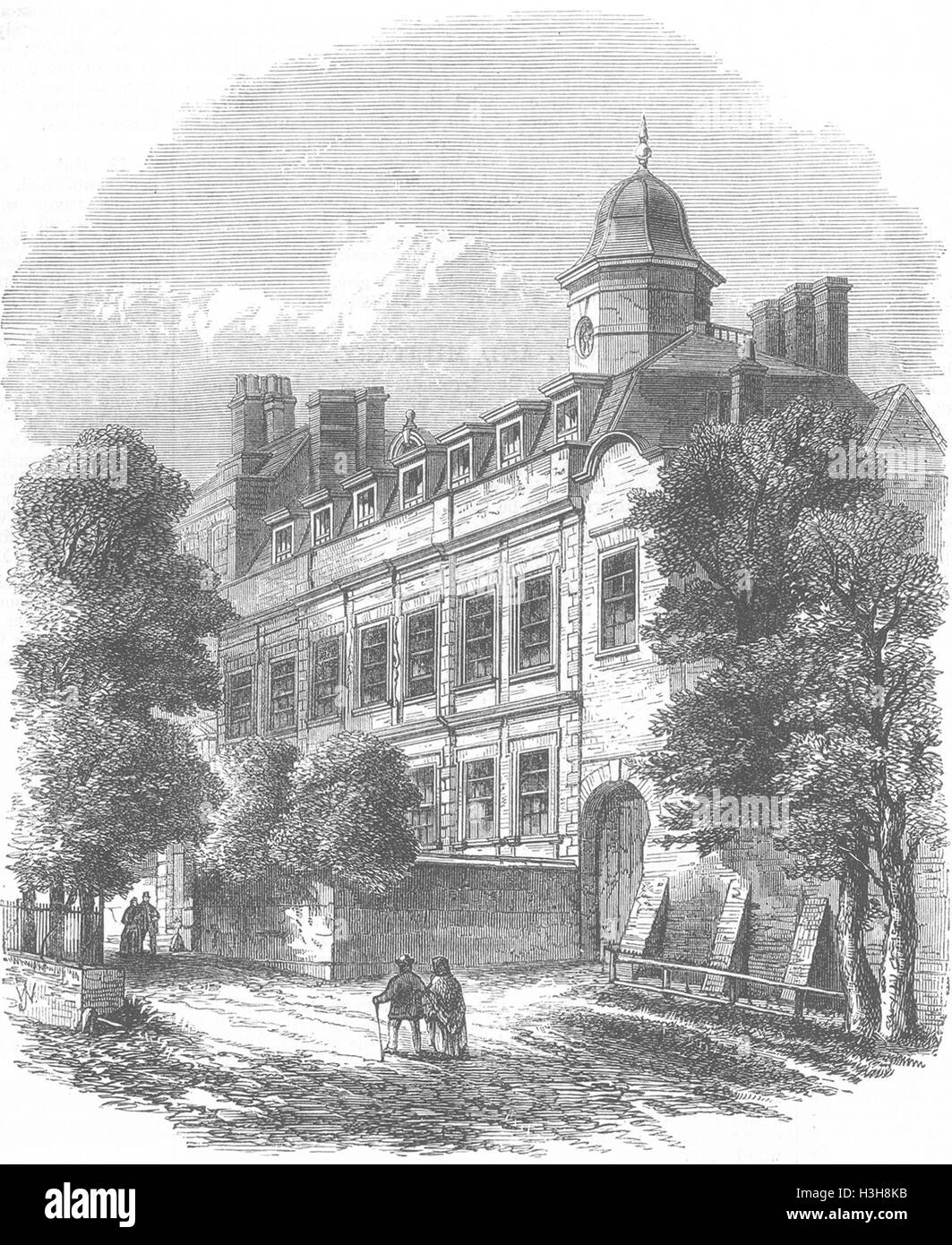 LONDON Gt Ormond St hospital, Cromwell House, Highgate 1869. Illustrated London News Stock Photo