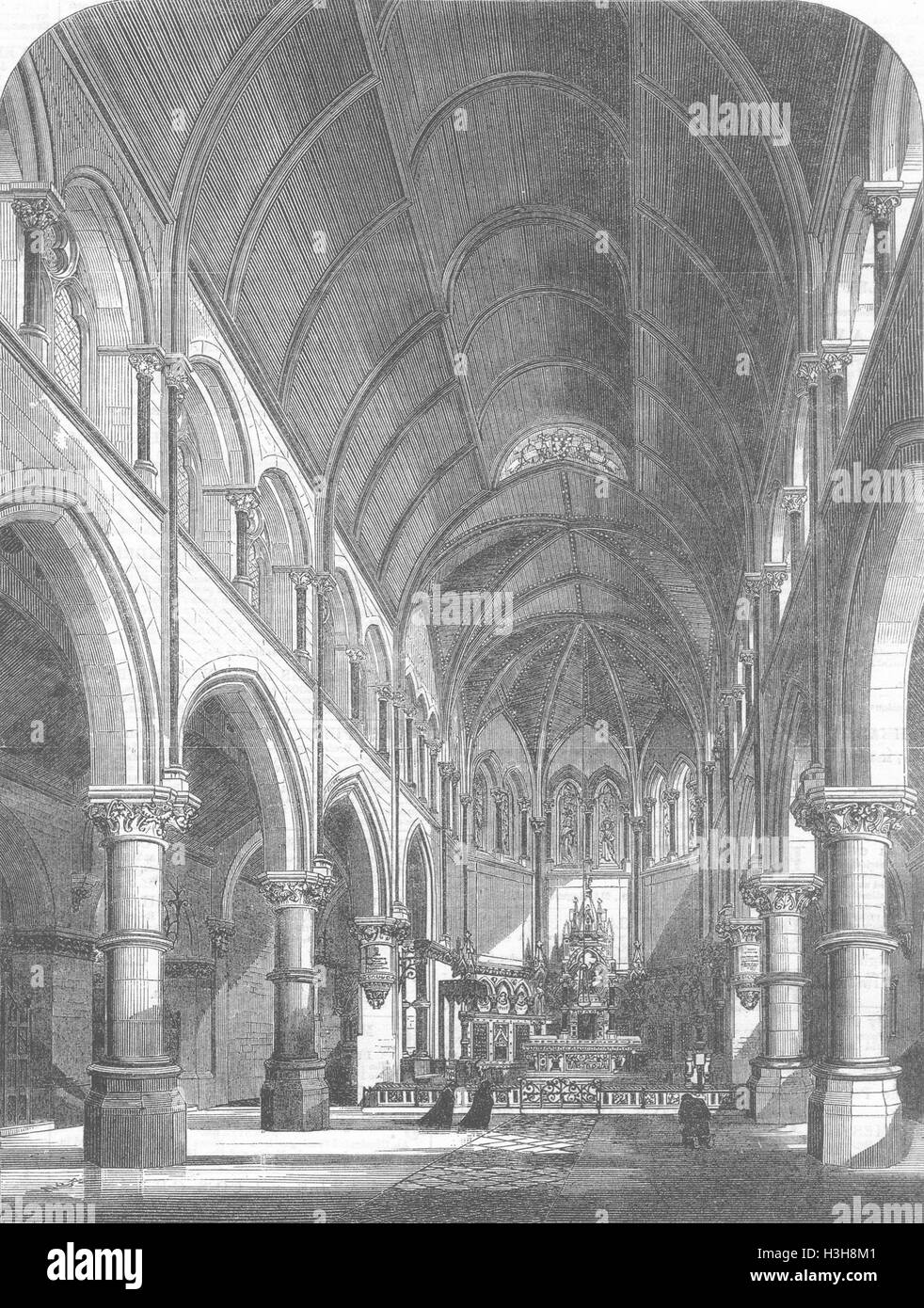 YORKS new Catholic Cathedral, York 1864. Illustrated London News Stock Photo