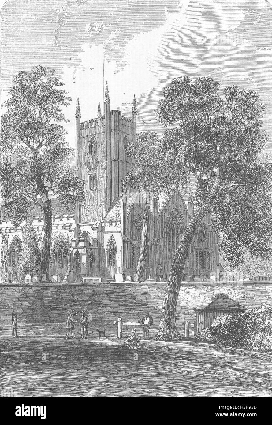 WARCS Handsworth Church, Birmingham, James Watt 1865. Illustrated London News Stock Photo