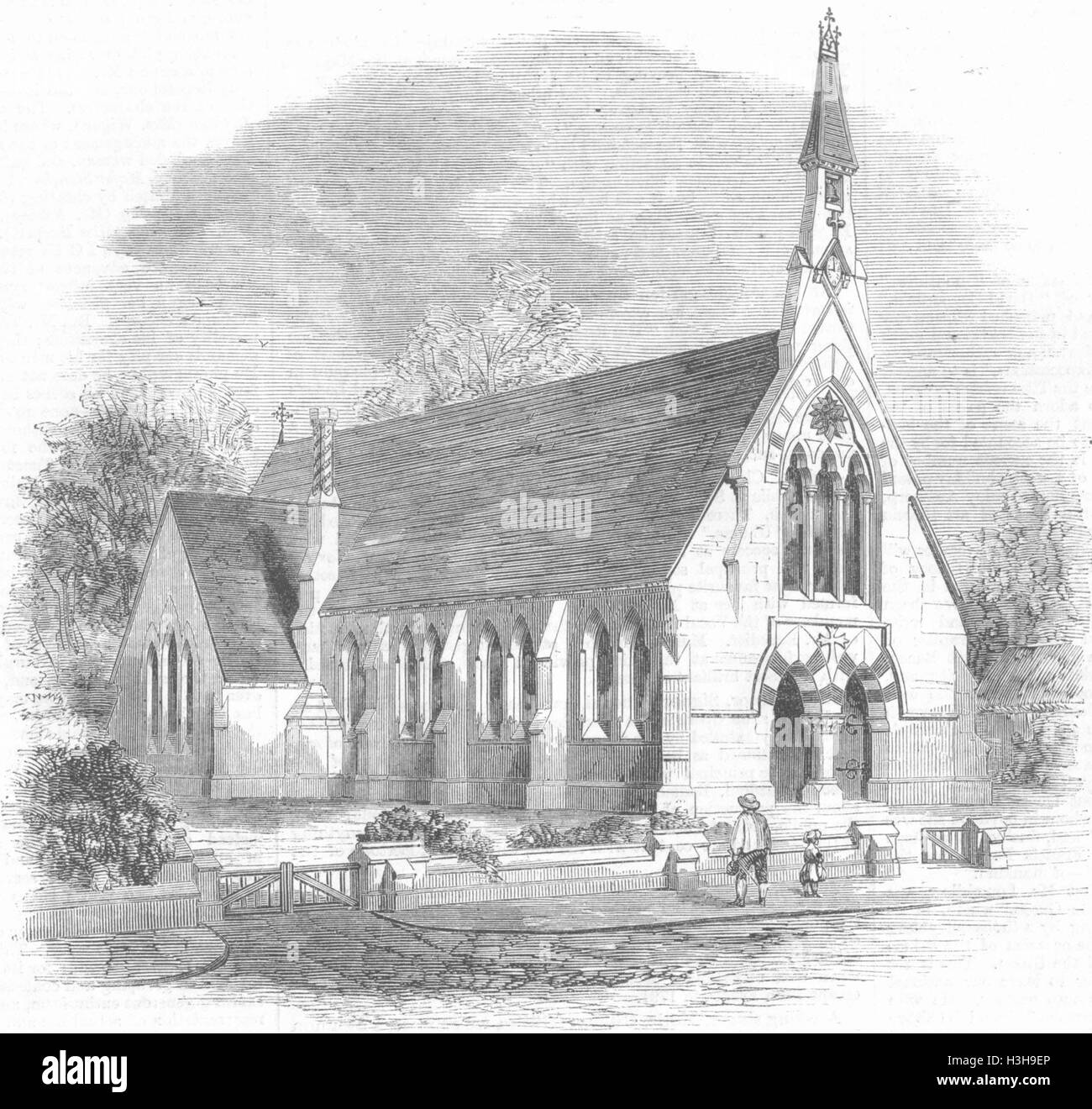 CAMBS Holy Trinity Chapel School, Reach 1860. Illustrated London News