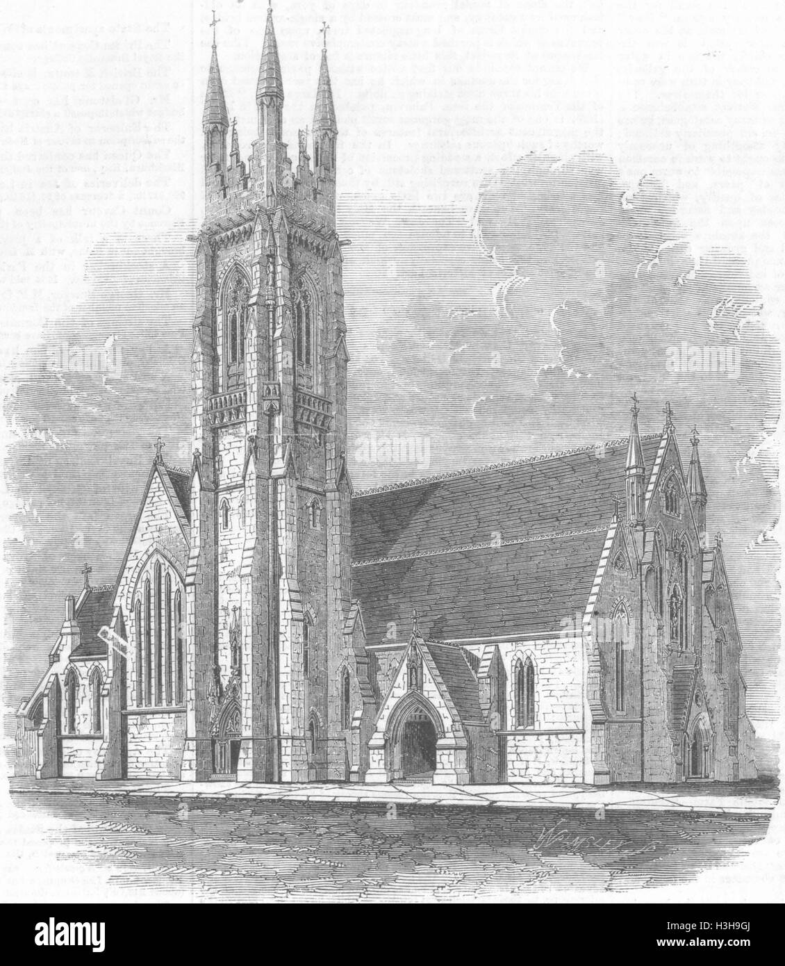 IRELAND Catholic Cathedral, Limerick 1860. Illustrated London News Stock Photo