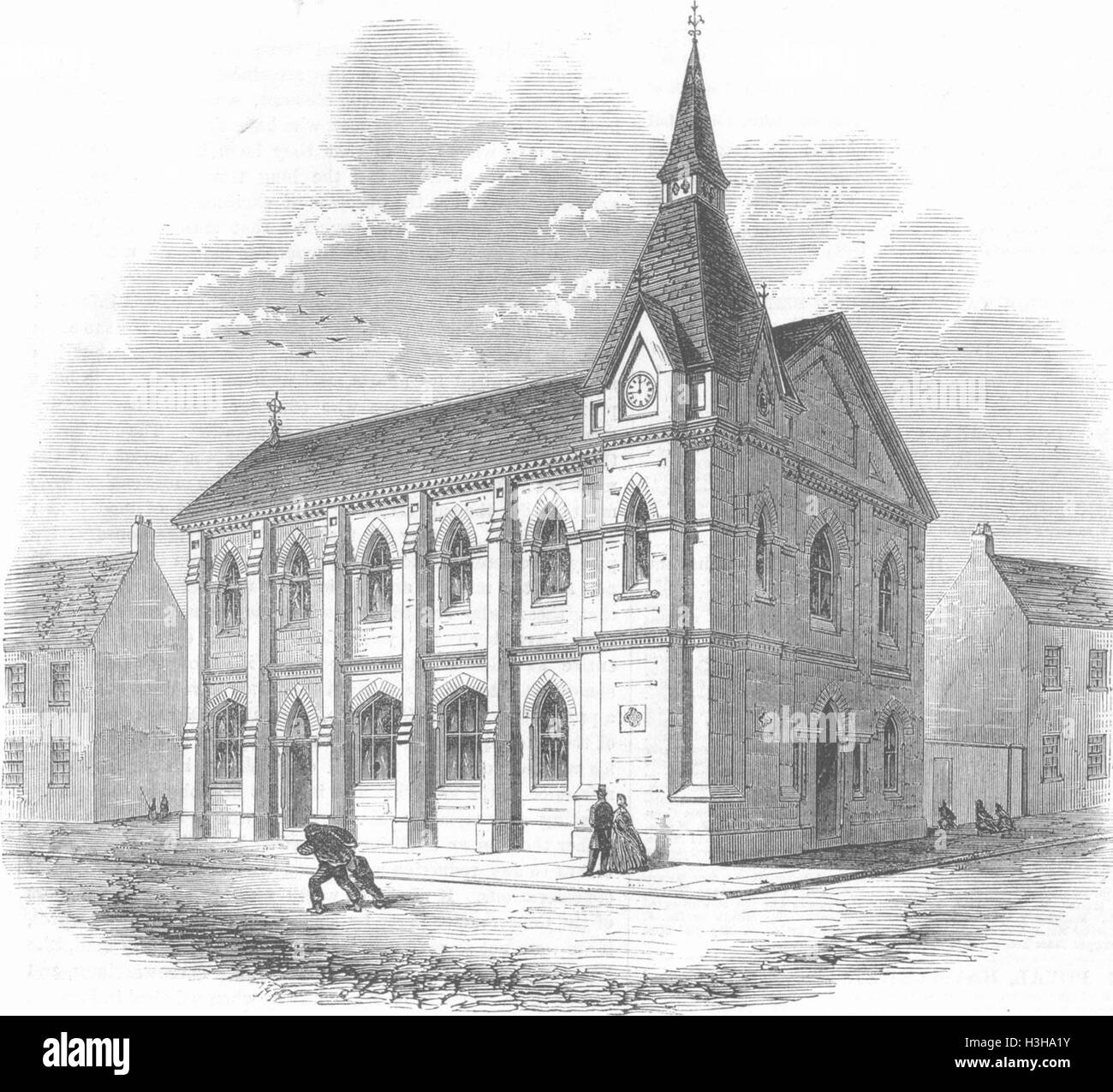 STAFFORDSHIRE Willenhall Literary Institute 1865. Illustrated London News Stock Photo
