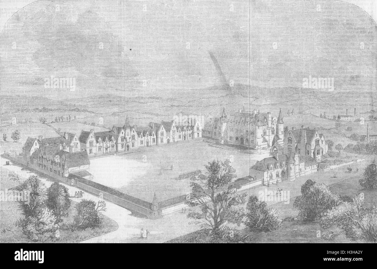 CHESHIRE Militia Depot, Macclesfield 1859. Illustrated Times Stock