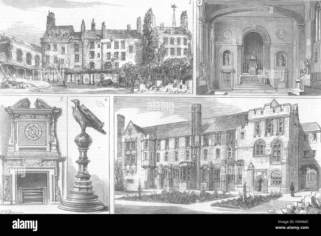 LONDON Convent & Cupola House, Hammersmith 1880. The Graphic Stock