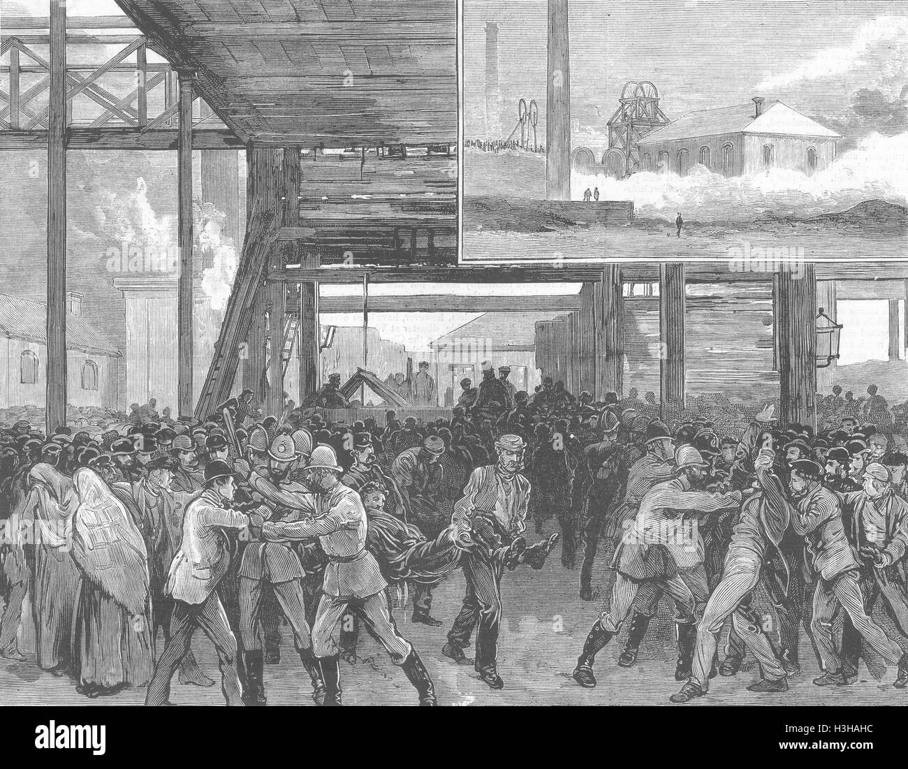 LANCS Abram pit disaster, Wigan 1881. The Graphic Stock Photo Alamy