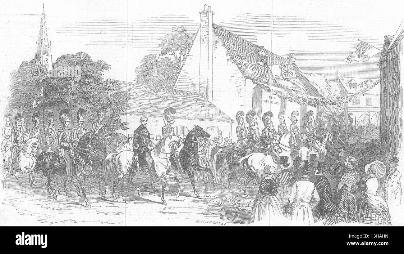 CAMBS Entry of Sir Harry Smith into Whittlesey 1847. Illustrated London