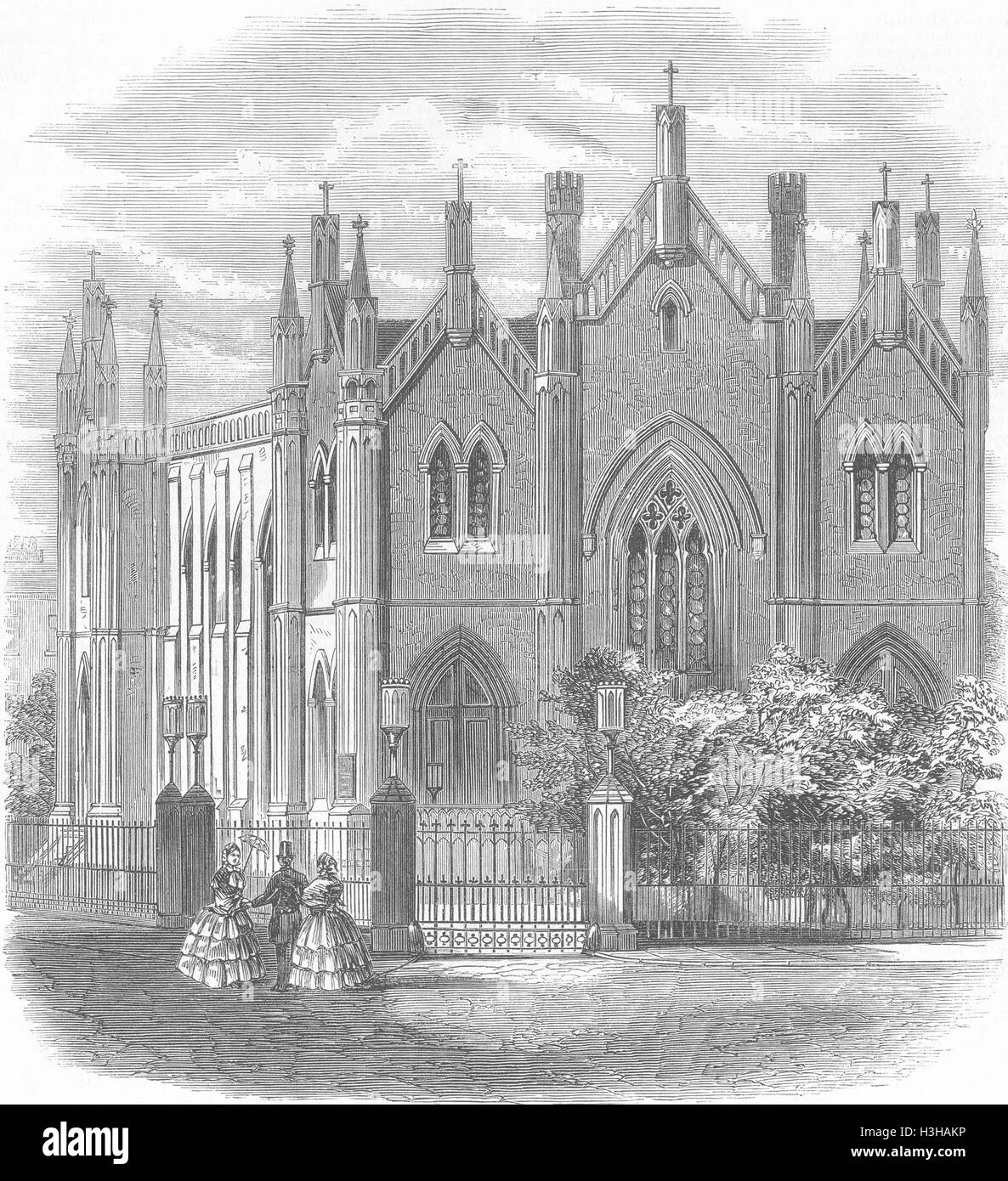 LIVERPOOL Rev Hugh Stowell Brown's Chapel 1858. Illustrated News of the