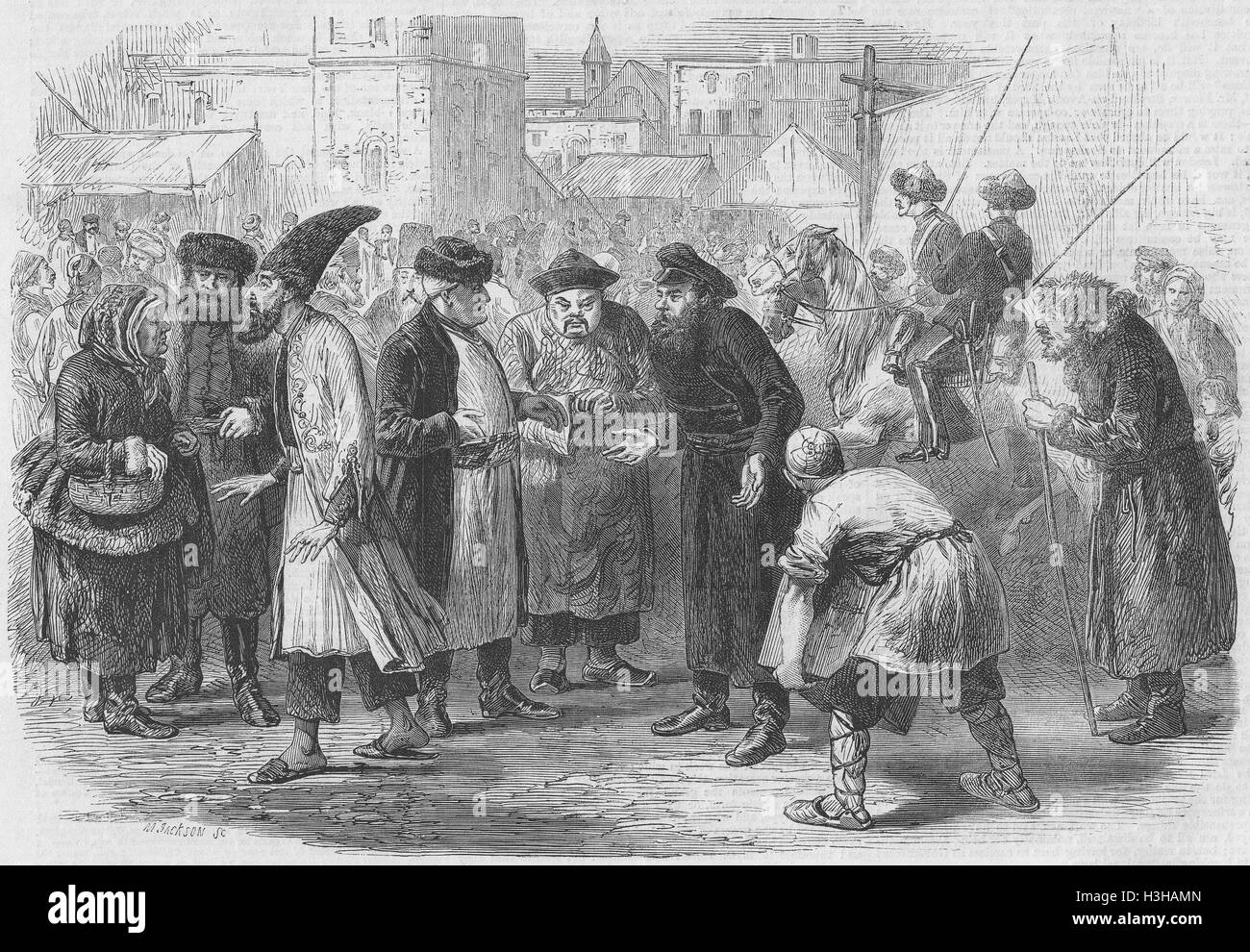 RUSSIA Annual fair, Nizhny Novgorod 1864. Illustrated London News Stock Photo