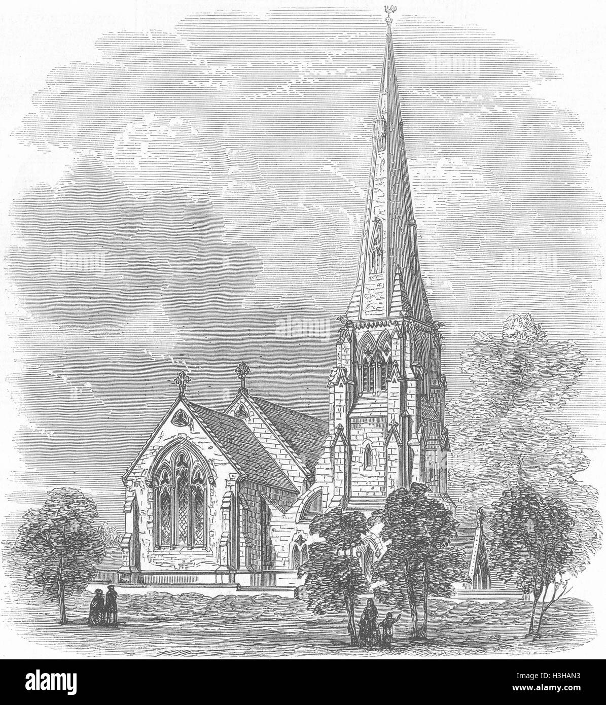 BROMPTON KENT Trinity Church, (Daukes, ) 1858. Illustrated News of the World Stock Photo