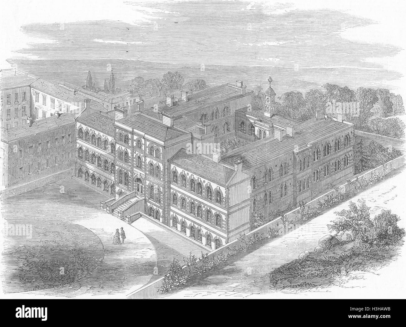 BROMPTON Cancer Hospital 1859. Illustrated News of the World Stock Photo