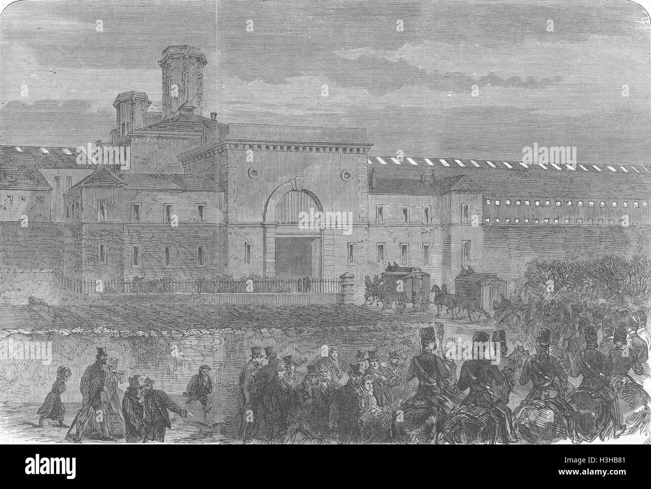 DUBLIN Fenian Rising Prisoners, Mountjoy Prison 1866. Illustrated London News Stock Photo