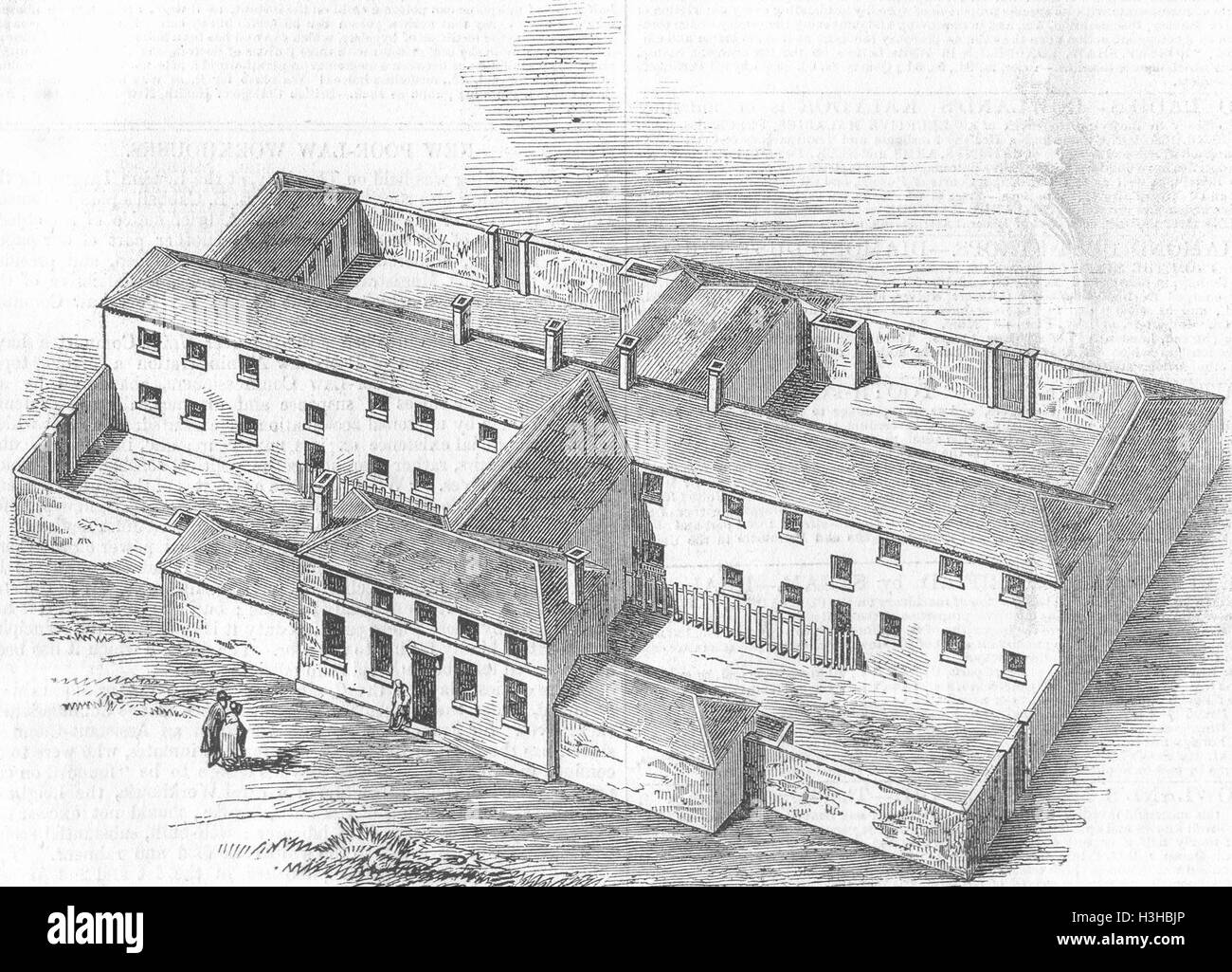 HANTS The Andover Union Workhouse 1846. Illustrated London News Stock Photo