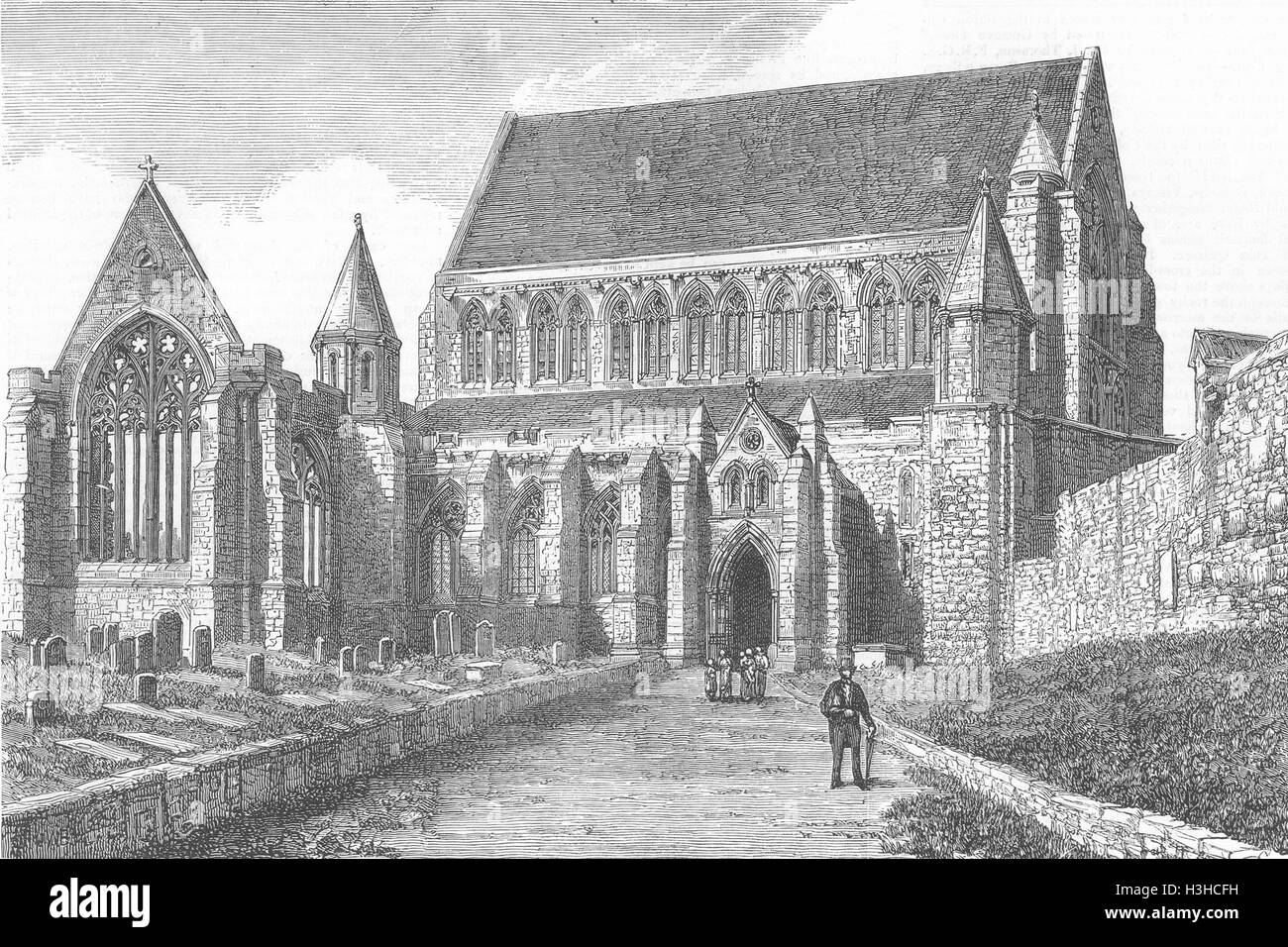 SCOTLAND Abbey Church of Paisley Prince Leopold 1875. The Graphic Stock Photo