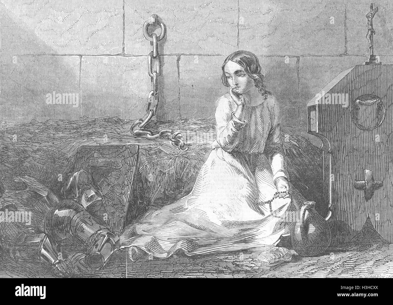 FRANCE Jeanne d'Arc 1850. Illustrated London News Stock Photo
