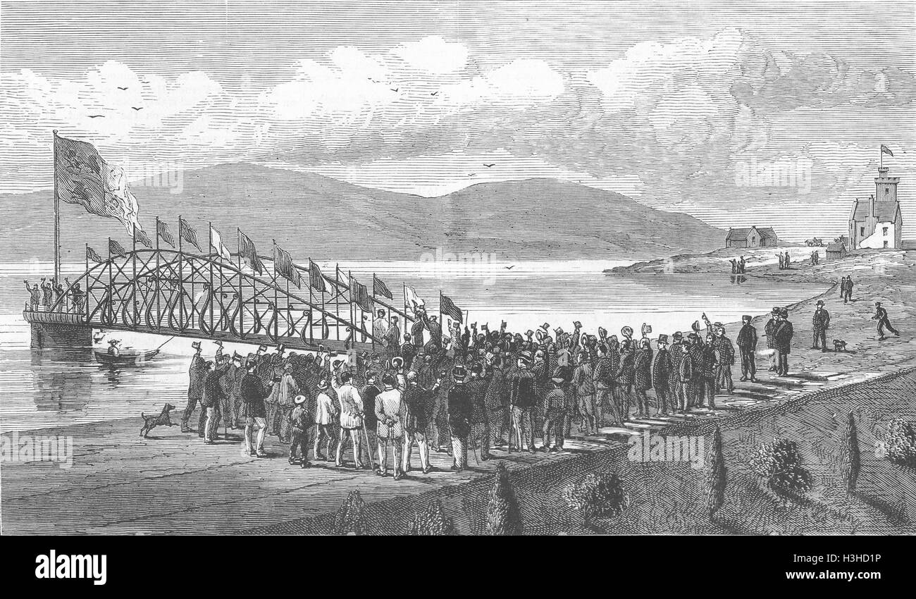 SCOTLAND Gladhouse reservoir-Lord Provost 1879. Illustrated London News Stock Photo
