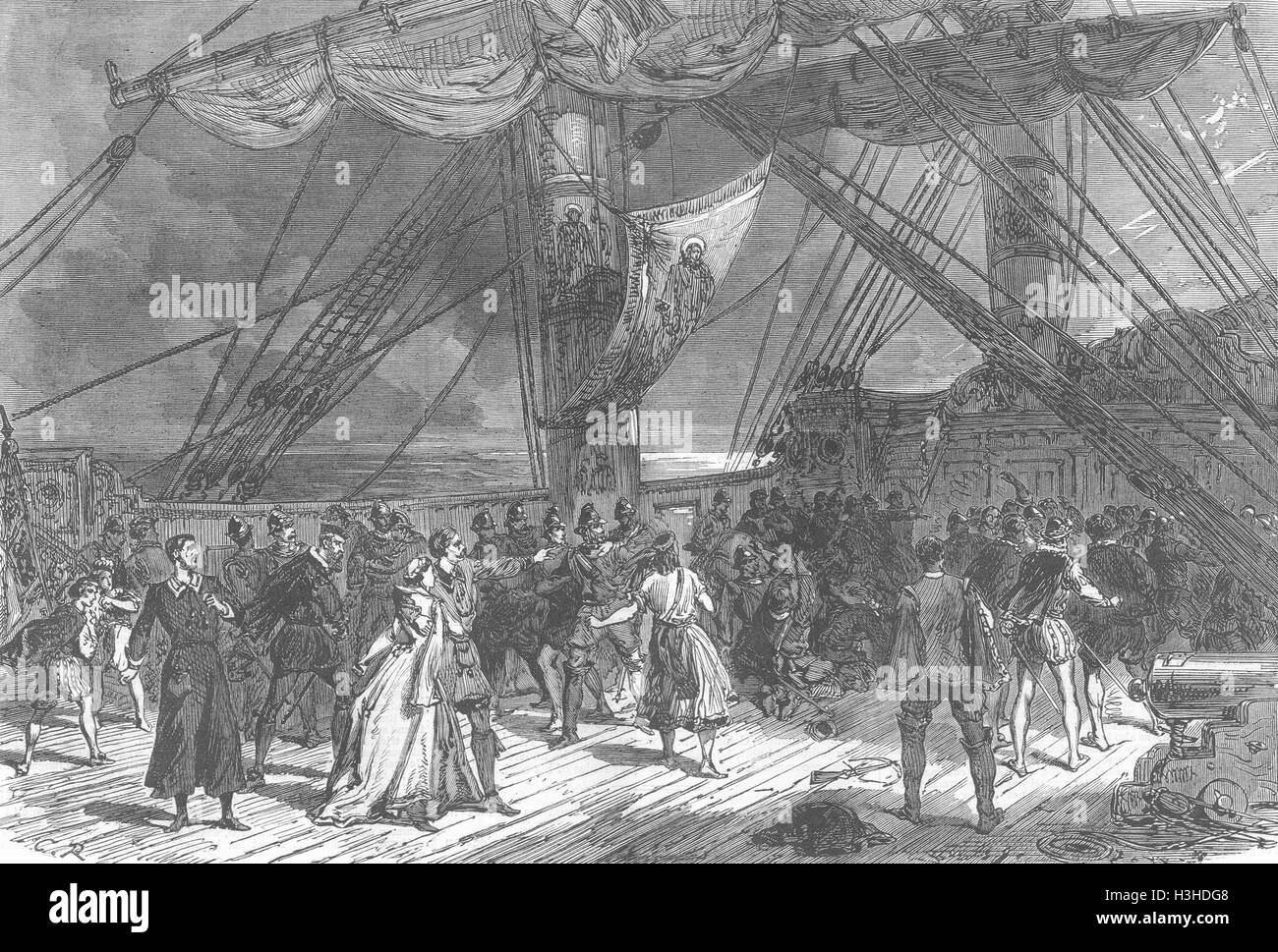 SURREY True to Core, Theatre 1866. Illustrated London News Stock Photo