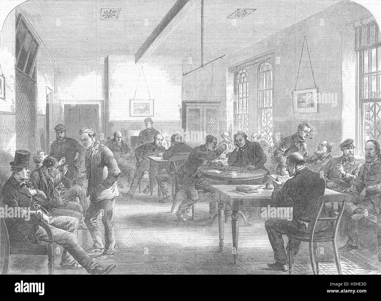 Broadmoor Lunatic Asylum Day Room Male Patients 1867