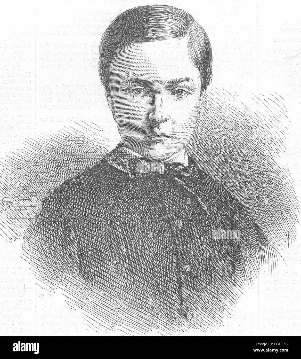 BELGIUM Duke of Brabant, Prince Royal 1868. Illustrated London News Stock Photo